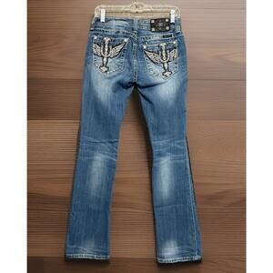Miss Me Bootcut Jeans Size 28 Denim JW5804B Horseshoe Western